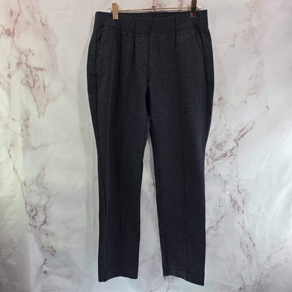 J Jill Pants Womens XS Gray Pull On Pants High Rise Ponte Slim Leg Pintuck